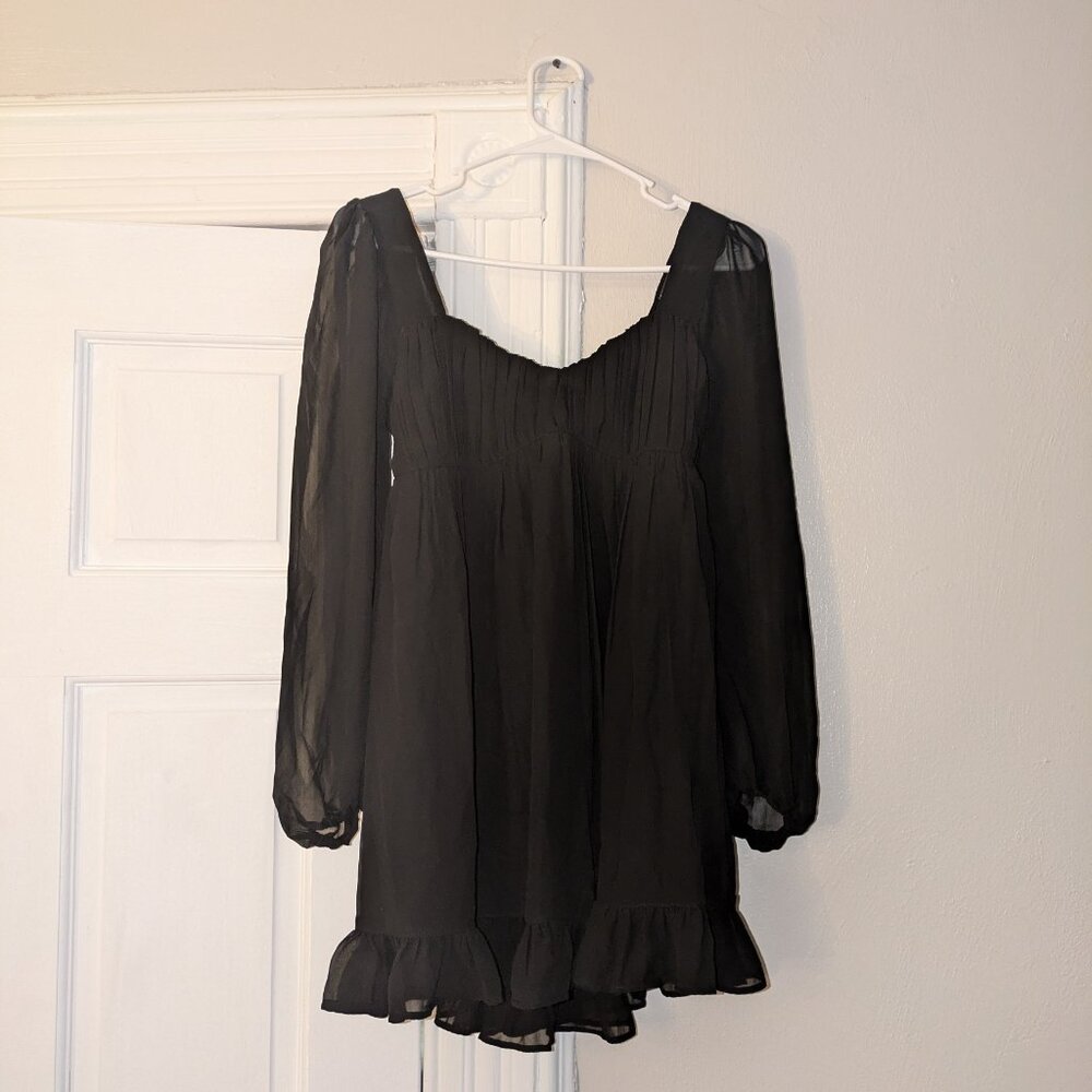 Abercrombie Off The Shoulder Mini Black Dress